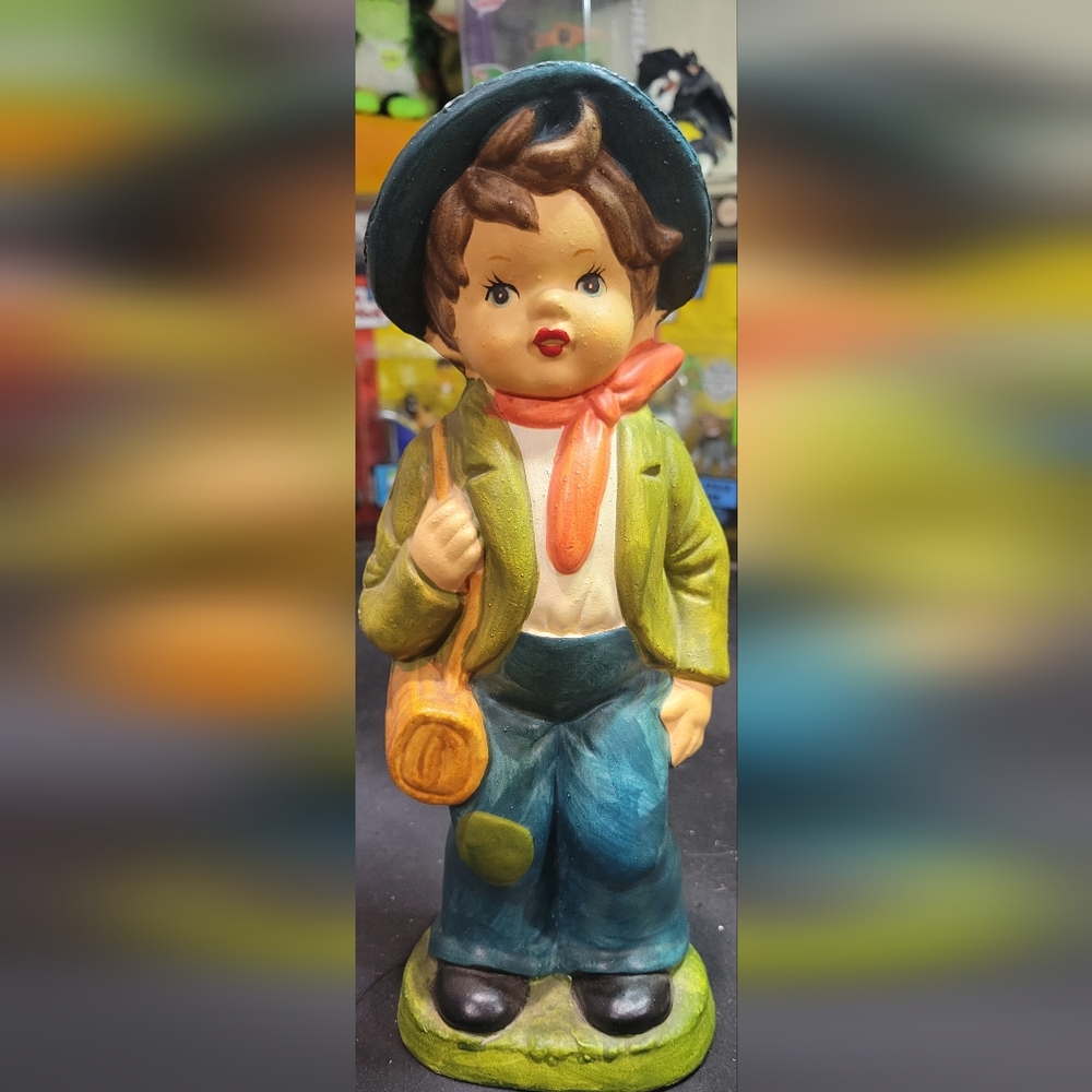 VINTAGE WALES JAPAN BOY  CERAMIC BANKS 11"